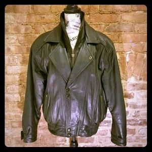 Italian Leather Bomber Jacket